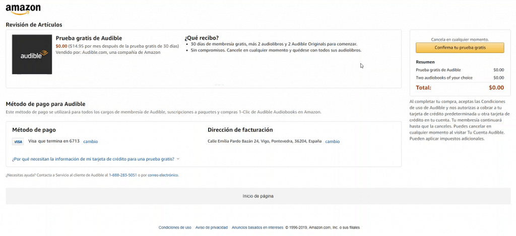 Como registrarse en audible 4